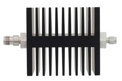 6 dB Fixed Attenuator, TNC Female To SMA Male Directional Black Anodized Aluminum Heatsink Body Rated To 50 Watts Up To 18 GHz