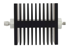 30 dB Fixed Attenuator, SMA Male To SMA Female Directional Black Anodized Aluminum Heatsink Body Rated To 50 Watts Up To 18 GHz