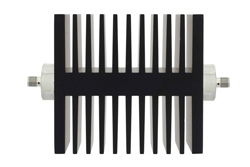 3 dB Fixed Attenuator, SMA Female To SMA Female Directional Black Anodized Aluminum Heatsink Body Rated To 50 Watts Up To 18 GHz