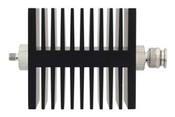 6 dB Fixed Attenuator, SMA Female To TNC Male Directional Black Anodized Aluminum Heatsink Body Rated To 50 Watts Up To 18 GHz