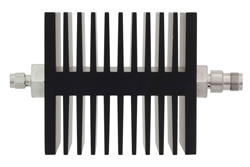 30 dB Fixed Attenuator, SMA Male To TNC Female Directional Black Anodized Aluminum Heatsink Body Rated To 50 Watts Up To 18 GHz
