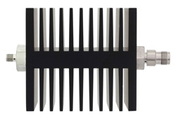 30 dB Fixed Attenuator, SMA Female To TNC Female Directional Black Anodized Aluminum Heatsink Body Rated To 50 Watts Up To 18 GHz