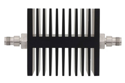 6 dB Fixed Attenuator, TNC Female To TNC Female Directional Black Anodized Aluminum Heatsink Body Rated To 50 Watts Up To 18 GHz