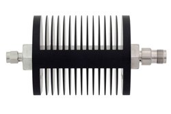 40 dB Fixed Attenuator, SMA Male to TNC Female Black Anodized Aluminum Heatsink Body Rated to 25 Watts Up to 18 GHz