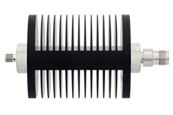 30 dB Fixed Attenuator, SMA Female to TNC Female Black Anodized Aluminum Heatsink Body Rated to 25 Watts Up to 18 GHz