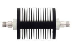 20 dB Fixed Attenuator, TNC Female to TNC Female Black Anodized Aluminum Heatsink Body Rated to 25 Watts Up to 18 GHz