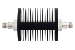 3 dB Fixed Attenuator, TNC Female to TNC Female Black Anodized Aluminum Heatsink Body Rated to 25 Watts Up to 18 GHz