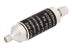 1 dB Fixed Attenuator, SMA Male To SMA Female Black Anodized Aluminum Heatsink Body Rated To 5 Watts Up To 3 GHz