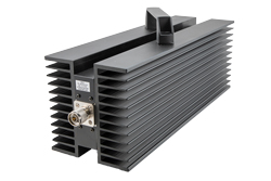 20 dB Fixed Attenuator, N Male to N Female Directional Black Anodized Aluminum Heatsink Body Rated to 500 Watts Up to 3 GHz