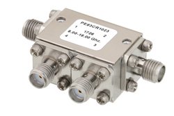 Dual Junction Circulator With 32 dB Isolation From 8 GHz to 18 GHz, 5 Watts And SMA Female