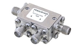 双节环行器，隔离度34 dB，18 GHz至26.5 GHz，5瓦，SMA母头