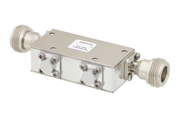 双节隔离器，隔离度40 dB，7 GHz至12.4 GHz，5瓦，SMA母头
