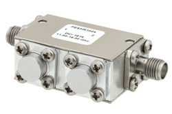 双节隔离器，隔离度34 dB，18 GHz至26.5 GHz，5瓦，SMA母头