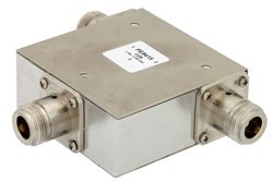 50欧姆N型环行器，工作频率为1.7 GHz至2.2 GHz，功率为10瓦，隔离度为18 dB
