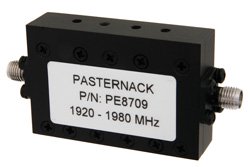 4 Section Bandpass Filter With SMA Female Connectors Operating From 1.92 GHz to 1.98 GHz With a 60 MHz Passband