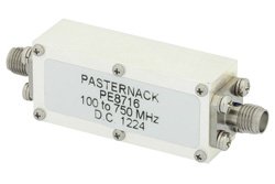 带SMA母头连接器的带通滤波器，工作频率为3300 MHz至3700 MHz，通带为400 MHz。