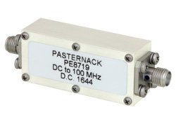 带SMA母头连接器的带通滤波器，工作频率为3300 MHz至3700 MHz，通带为400 MHz。