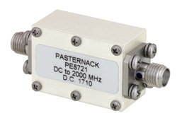带SMA母头连接器的带通滤波器，工作频率为3300 MHz至3700 MHz，通带为400 MHz。