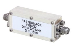 带SMA母头连接器的带通滤波器，工作频率为3300 MHz至3700 MHz，通带为400 MHz。