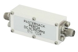 带SMA母头连接器的带通滤波器，工作频率为3300 MHz至3700 MHz，通带为400 MHz。