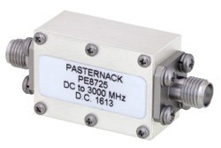 带SMA母头连接器的带通滤波器，工作频率为3300 MHz至3700 MHz，通带为400 MHz。