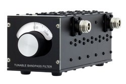 5 Section Tunable Band Pass Filter With N Female Connectors Operating From 1.5 GHz to 3 GHz With a 5% Bandwidth