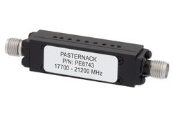 9 Section Bandpass Filter With SMA Female Connectors Operating From 17.7 GHz to 21.2 GHz With a 3.5 GHz Passband