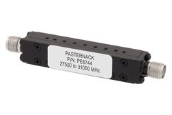 9 Section Bandpass Filter With 2.92mm Female Connectors Operating From 27.5 GHz to 31 GHz With a 3.5 GHz Passband