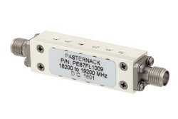 6 Section Bandpass Filter With SMA Female Connectors Operating From 18.2 GHz to 19.2 GHz With a 1,000 MHz Passband