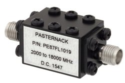 7 Section Highpass Filter With SMA Female Connectors Operating From 2 GHz to 18 GHz