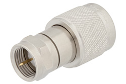 75 Ohm TNC Male to 75 Ohm F Male Adapter