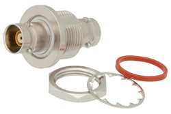 Bulkhead Mount Isolated Ground BNC Triax Female to BNC Triax Female Adapter