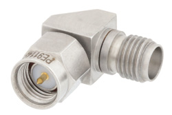 SMA Male to SMA Female Miter Right Angle Adapter