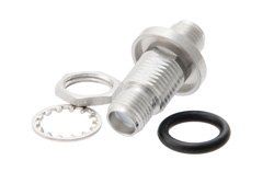 Hermetically Sealed SMA Female to SMA Female Bulkhead Mount Adapter