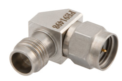 2.4mm Male to 2.4mm Female Miter Right Angle Adapter