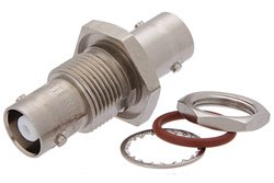 Bulkhead Mount Hermetically Sealed MHV Female to MHV Female Adapter