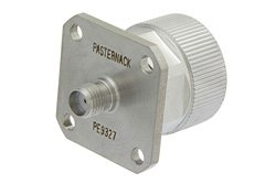 Precision 4 Hole Flange Mount SMA Female to 7mm Adapter