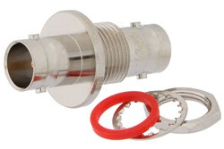 75 Ohm BNC Female to 75 Ohm BNC Female Bulkhead Mount Adapter