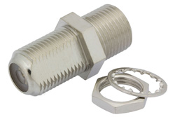 75 Ohm F Female to 75 Ohm F Female Bulkhead Mount Adapter