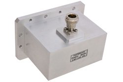 WR-284 CMR-284 Flange to N Female Waveguide to Coax Adapter Operating from 2.6 GHz to 3.95 GHz
