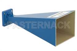 WR-62 Waveguide Standard Gain Horn Antenna Operating From 12.4 GHz to 18 GHz With a Nominal 20 dBi Gain With Square Cover Flange