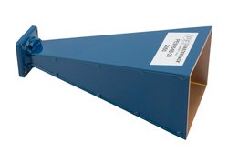 WR-62 Waveguide Standard Gain Horn Antenna Operating From 12.4 GHz to 18 GHz With a Nominal 20 dBi Gain With Square Cover Flange