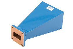 WR-102 Waveguide Standard Gain Horn Antenna, 7 GHz to 11 GHz Frequency Range, 15 dBi Gain, Flange