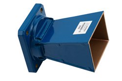 WR-112 Waveguide Standard Gain Horn Antenna Operating from 7.05 GHz to 10 GHz with a Nominal 10 dBi Gain with Square Cover Flange