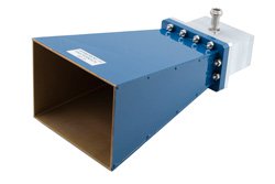 WR-284 Waveguide Standard Gain Horn Antenna Operating from 2.6 GHz to 3.95 GHz with a Nominal 10 dB Gain N Female Input
