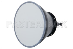 WR-15 Waveguide Horn Antenna Operating From 50 GHz to 75 GHz With a Nominal 42 dBi Gain With UG-385/U Round Cover Flange