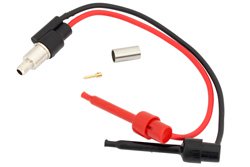 Safety Hooks To RG59 Connector Breakout With Crimp On/Solder Attachment In 6 Inch Length