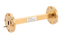 WR-22 Straight Waveguide Section 3 Inch Length, UG-383/U Round Cover Flange from 33 GHz to 50 GHz