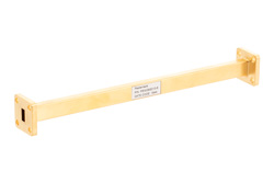 WR-28 Straight Waveguide Section 6 Inch Length, UG-599/U Square Cover Flange from 26.5 GHz to 40 GHz