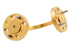 WR-5 Waveguide E-Bend with UG-383/U-Mod Flange Operating from 140 GHz to 220 GHz